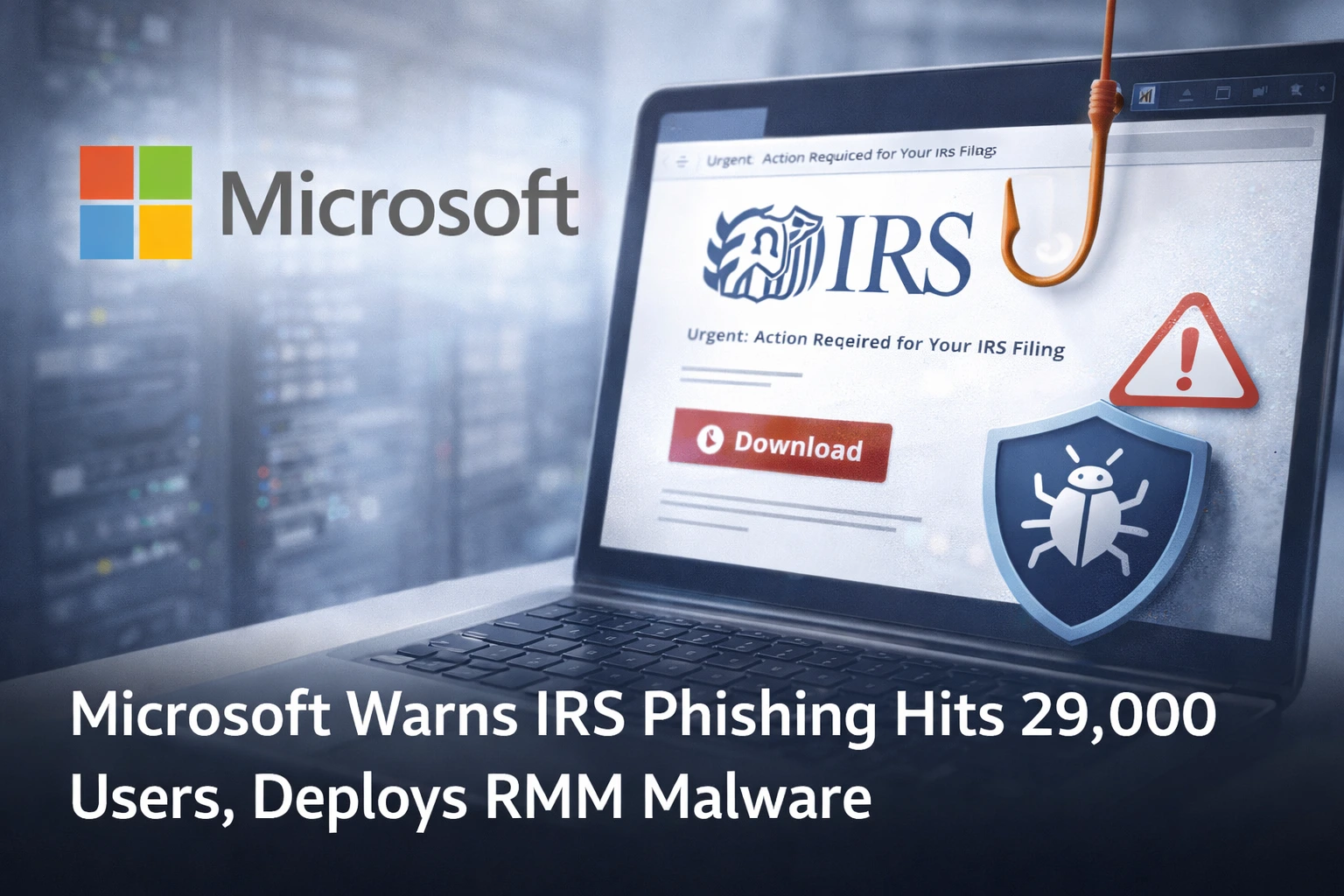 Microsoft Warns IRS-Themed Phishing Campaign Hits 29,000 Users, Deploys RMM Malware